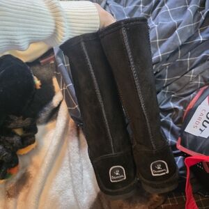 Bearpaw Black Suede Boots